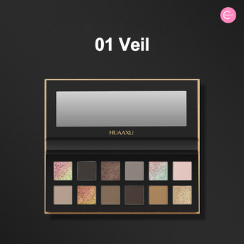 HUAXU Velveteen Series 12-Color Eyeshadow Palette (Pre-order) style #01 + #02