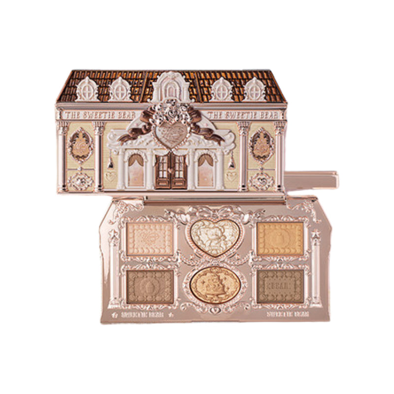 Flower Knows Sweet Heart Bear 6-Color Eyeshadow Palette