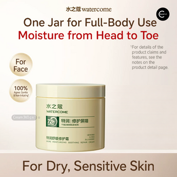 Watercome 360 g moisturizing body cream in its original jar