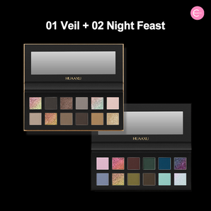 HUAXU Velveteen Series 12-Color Eyeshadow Palette