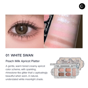 Flower Knows Swan Ballet Six-Color Eyeshadow Palette