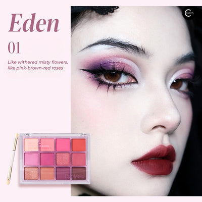 CARMELA Twelve-Color Glazed Eyeshadow Palette