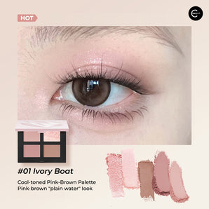 Marie Dalgar palette de fards à paupières 5 couleurs – nuanciers et rendu porté
