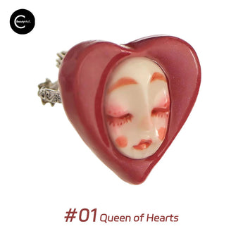 QUANDO Poker World Queen & Witch Adjustable Sterling Silver Ring style #02