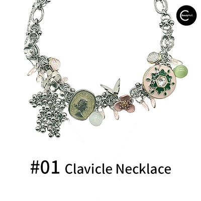 ALONEMOON Chinese Punk "Spring Butterfly" Titanium Steel Necklace