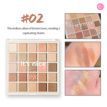 Biya Macaron 25-Color Eyeshadow Palette style #01