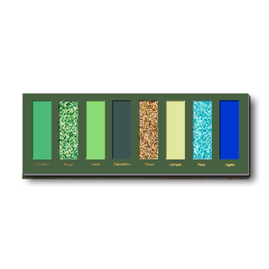 Narimi "Back to the 90s" Eyeshadow Palette - #03 Cold crow (Green)