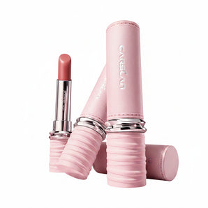 Pink lipstick with matching pink casing and PINK shade label, front product view
