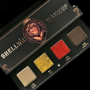 Shellwe Satin Shimmer Chameleon Quad Eyeshadow Palette - Lion's Palette: Circus Edition