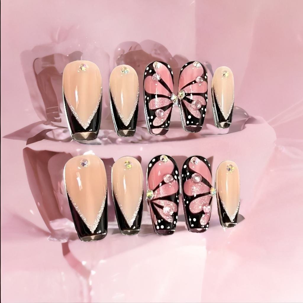 Fiery Passion Hand-Painted Press-on Nails