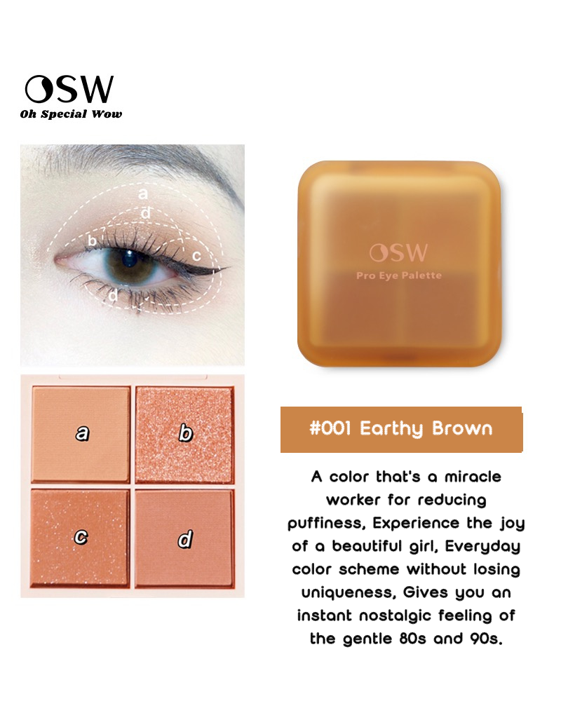 OSW Cheese Trap Series Four-Color Eyeshadow Palette
