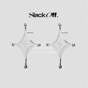 SlackOff Vintage Star-shaped Pure Silver Earrings