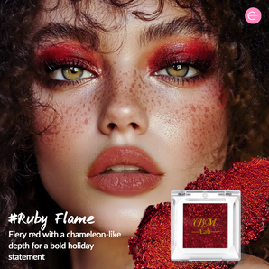 CBM LAB retro glam holiday limited Duochrome Eyeshadow Collection - #Ruby Flame