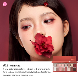 CHEERYEP (QIANYAN) 16-Color Natural Star Eye Shadow Palette - 12#Admiring