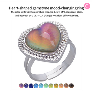 LBVG Vintage Dark Magic Heart Mood Ring