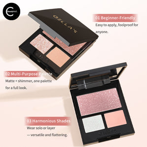 Gellas Ethereal Glow Crystal Eyeshadow Palette