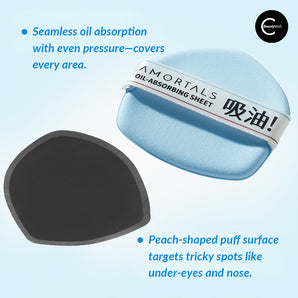 AMORTALS Blotting Paper with Powder Puff