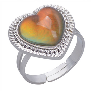 LBVG Vintage Dark Magic Heart Mood Ring