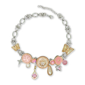 LATAO Butterfly Button Titanium Steel Choker
