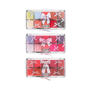 FLORTTE Princess Heart Series Ten-Color Lip Tint Palette