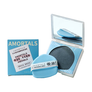 AMORTALS Blotting Paper with Powder Puff