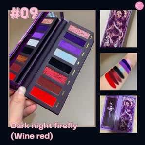 Narimi "Back to the 90s" Eyeshadow Palette - #09 Dark night firefly (Wine red)