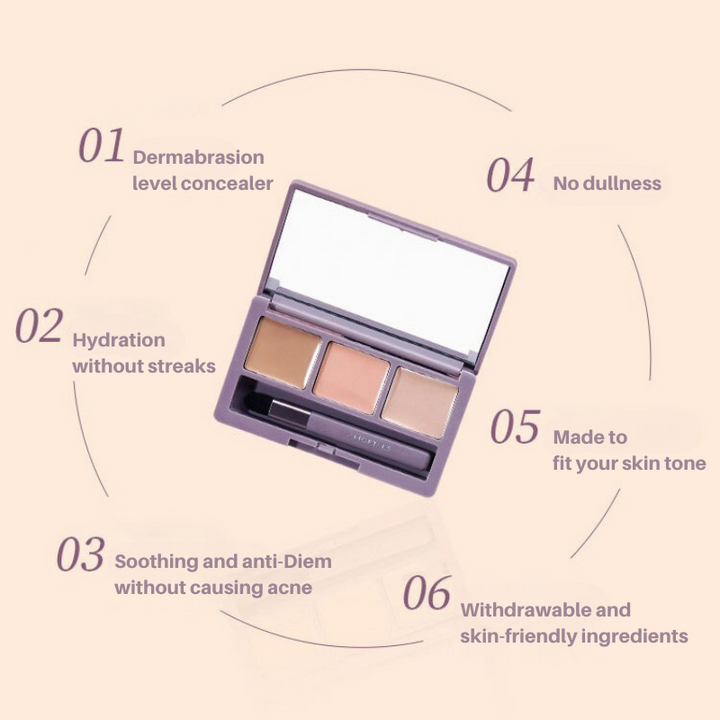 AMORTALS Perfect Skin Three-Color Concealer Palette