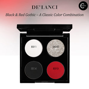 DE'LANCI Classic Black & Red Eyeshadow Palette