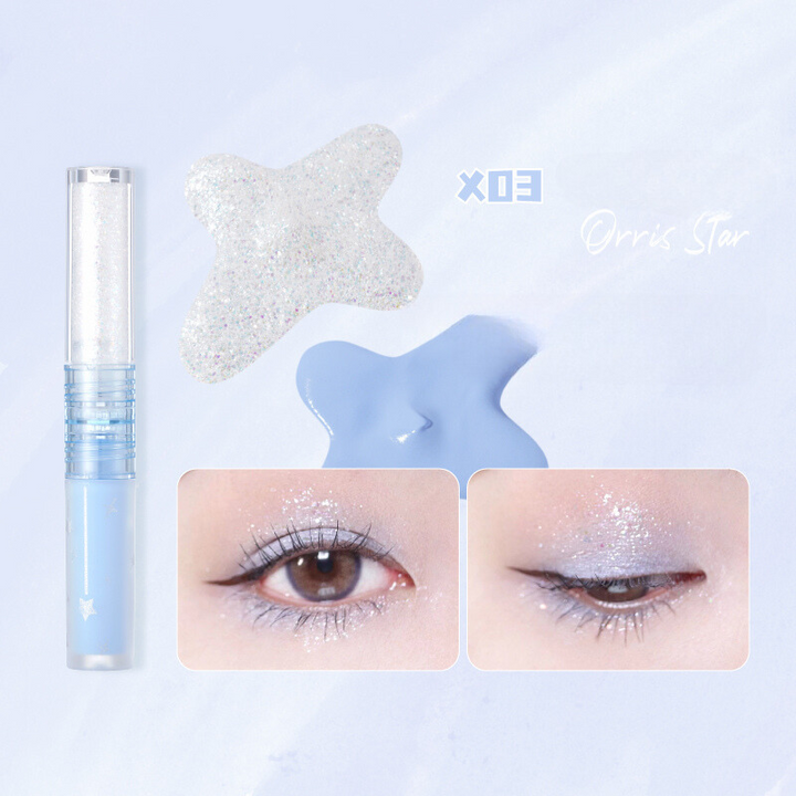 LEEMEMBER Twin Star Liquid Dual-Ended Eyeshadow - Sparkling Bulb