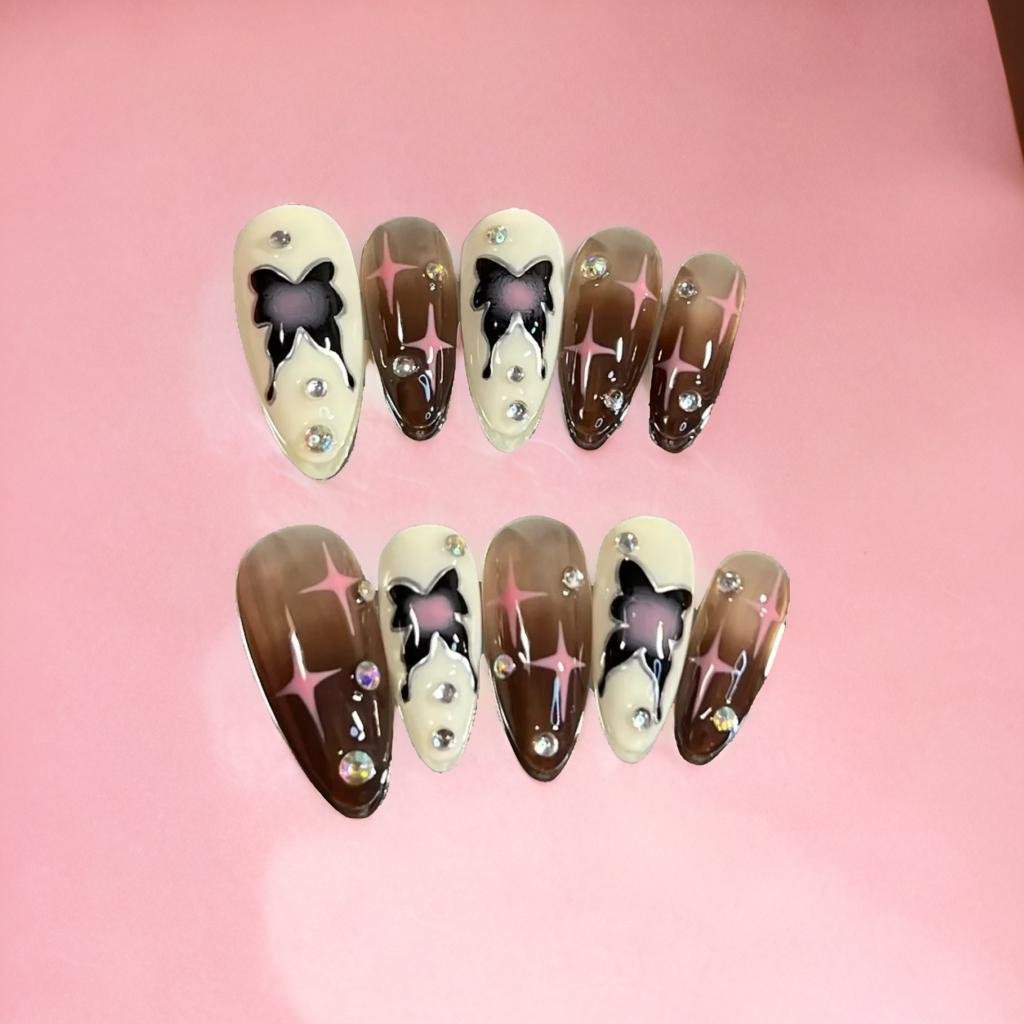 Fiery Passion Hand-Painted Press-on Nails
