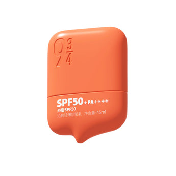 934 sunscreen lotion in an orange rounded bottle, vue de face
