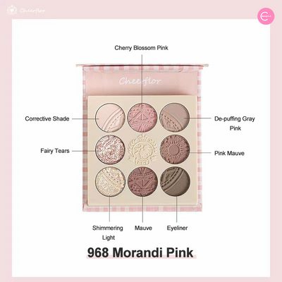 CHEERFLOR Fairy Garden Series 8-Color Embossed Eyeshadow Palette