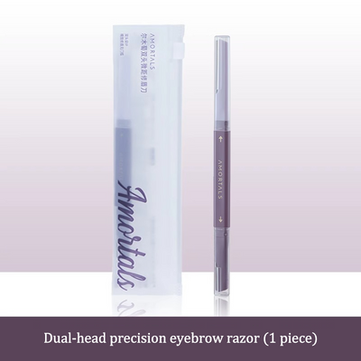 AMORTALS Dual-Head Micro Precision Eyebrow Razor (Single Unit)