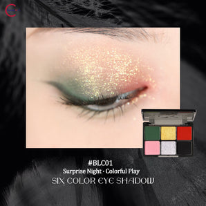 LEEMEMBER Black Feather Series Six-Color Eyeshadow Palette