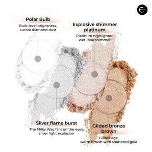 Beautiful You Successful You Black Gold Eight-Color Eyeshadow Palette style #01 detail