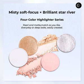 Beautiful You Successful You Four-Color Explosive Sparkle Highlighter Palette style #01 detail