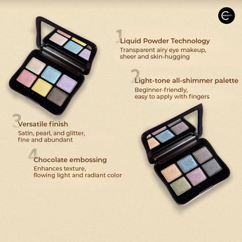 CHOIZ BEAUTY Jewel Collection Liquid Powder Eyeshadow Palette