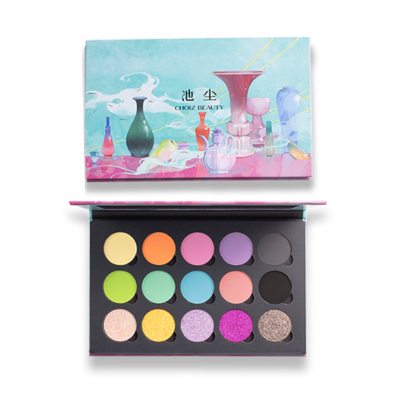 CHOIZ BEAUTY Porcelain Pond 15-Color Eyeshadow Palette