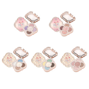 CHEERFLOR Dream Music Box 5-color eyeshadow palettes in five open floral compacts