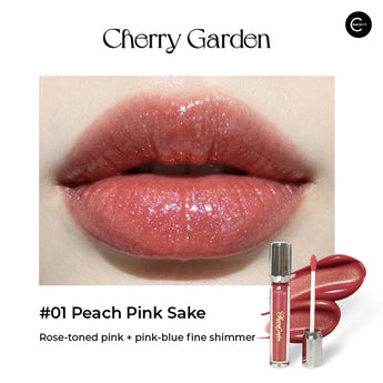Cherry Garden laque à lèvres – rendu porté