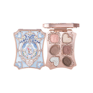Flower Knows Bunny Garden six-color eyeshadow palette, open and closed view
