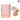 Flower Knows Sweet Heart Bear Silk Satin Embossed Blush