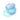 Judydoll Pudding Oil-Control Cushion boîtier in translucent blue case, angled vue de face