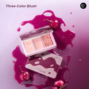 Little Ondine Three-Color palette de fards à joues – produit présenté ouvert