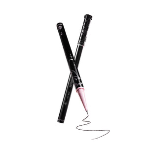 NEIYOU liquid eyeliner pen with pink fine-tip applicator and black swatch