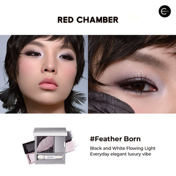 RED CHAMBER Dual-Color Satin Eyeshadow Palette style #Blue Encounter