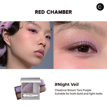 RED CHAMBER Satin Eyeshadow Palette | 5 Dual-Color Pairings