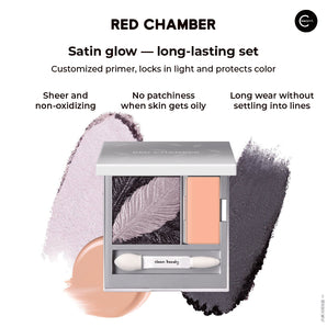 RED CHAMBER Dual-Color Satin Palette de fards à paupières style #Hill Plain – détail du produit
