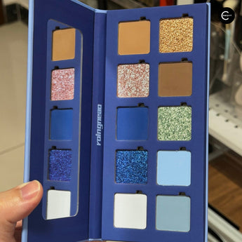 ROINGNEAO 10-Color Eyeshadow Palette – #BlueSymphony & #PinkWave style #BlueSymphony