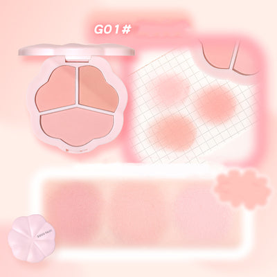 Gogotales Flower Mist Trio Blush Palette